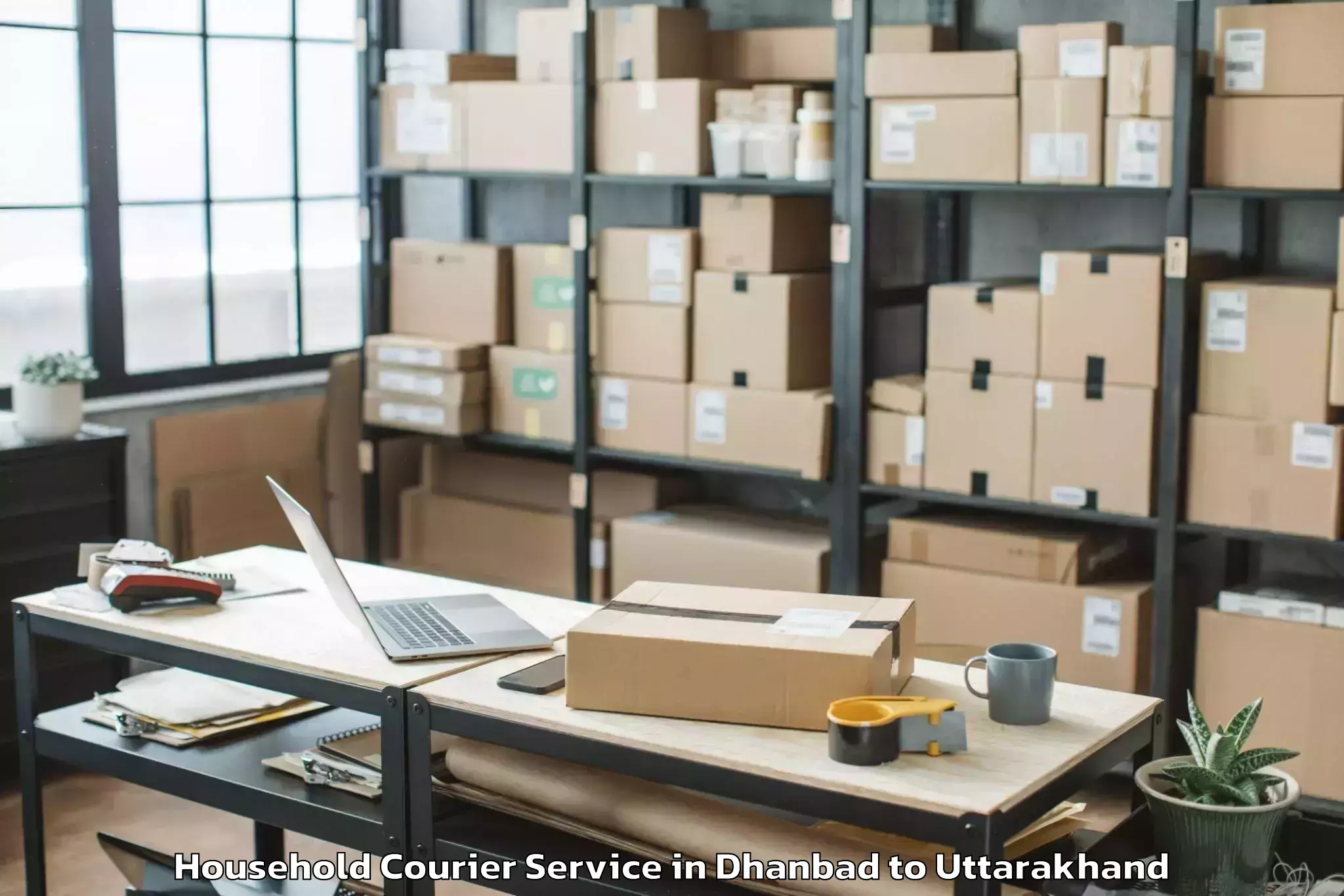 Top Dhanbad to Pokhari Household Courier Available